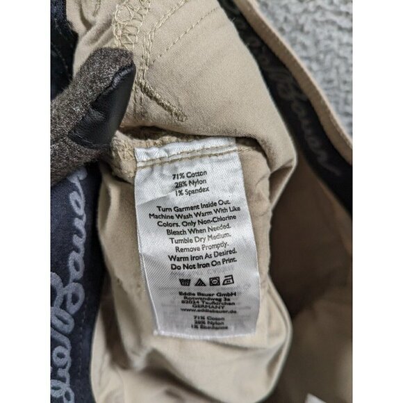 Eddie Bauer First Ascent Shorts Mens 30 Cotton Nylon Stretch Cargo Trail Beige - Picture 4 of 16